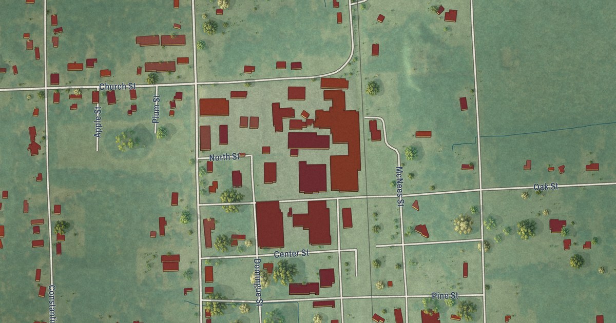 Map of Shuqualak, Mississippi in 2026