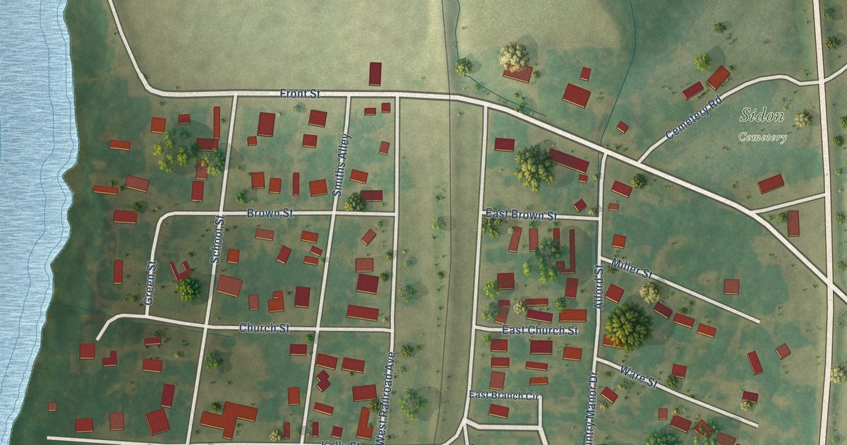 Map of Sidon, Mississippi in 2026