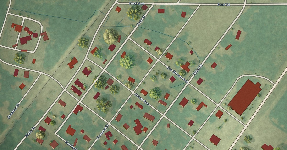 Map of Sledge, Mississippi in 2026