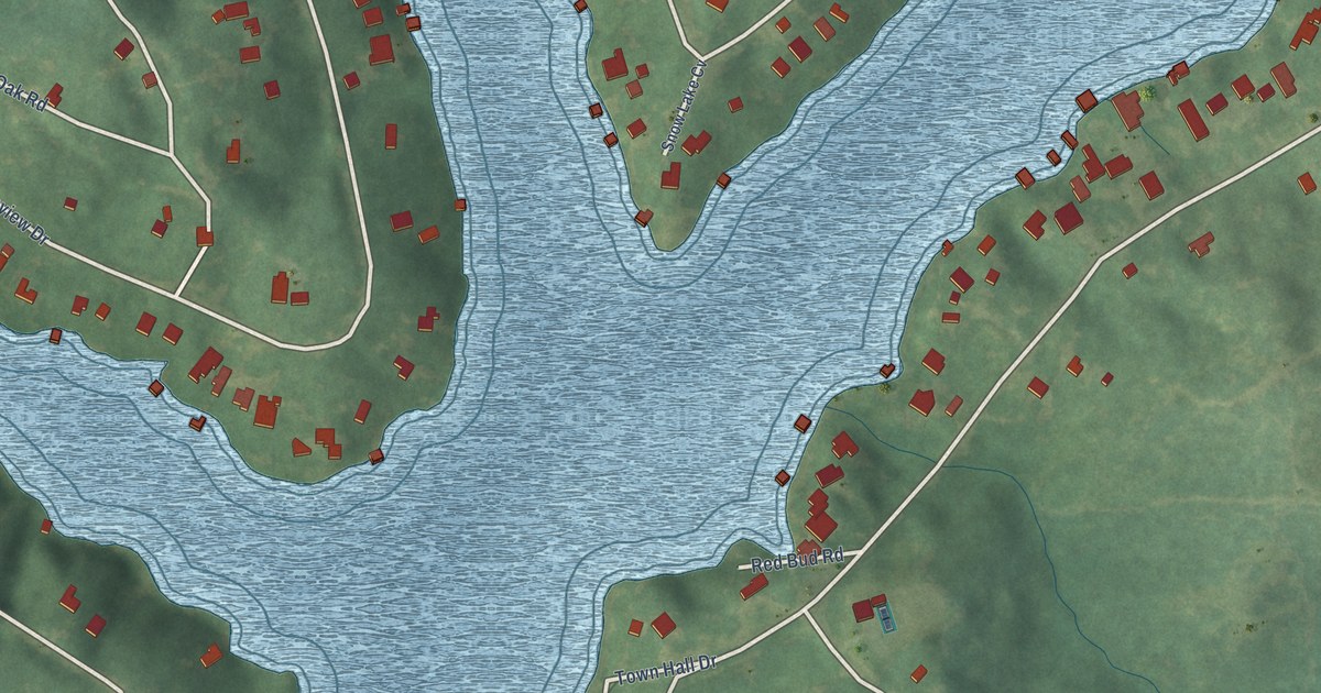 Map of Snow Lake Shores, Mississippi in 2026