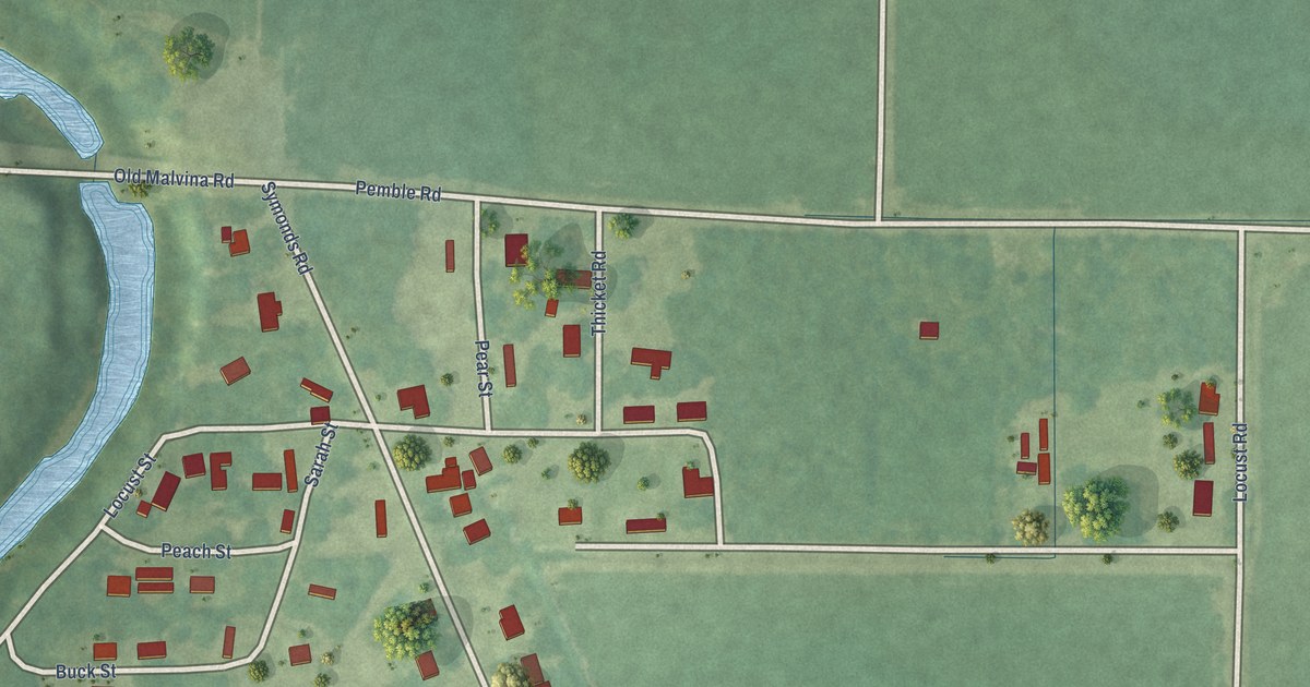 Map of Symonds, Mississippi in 2026