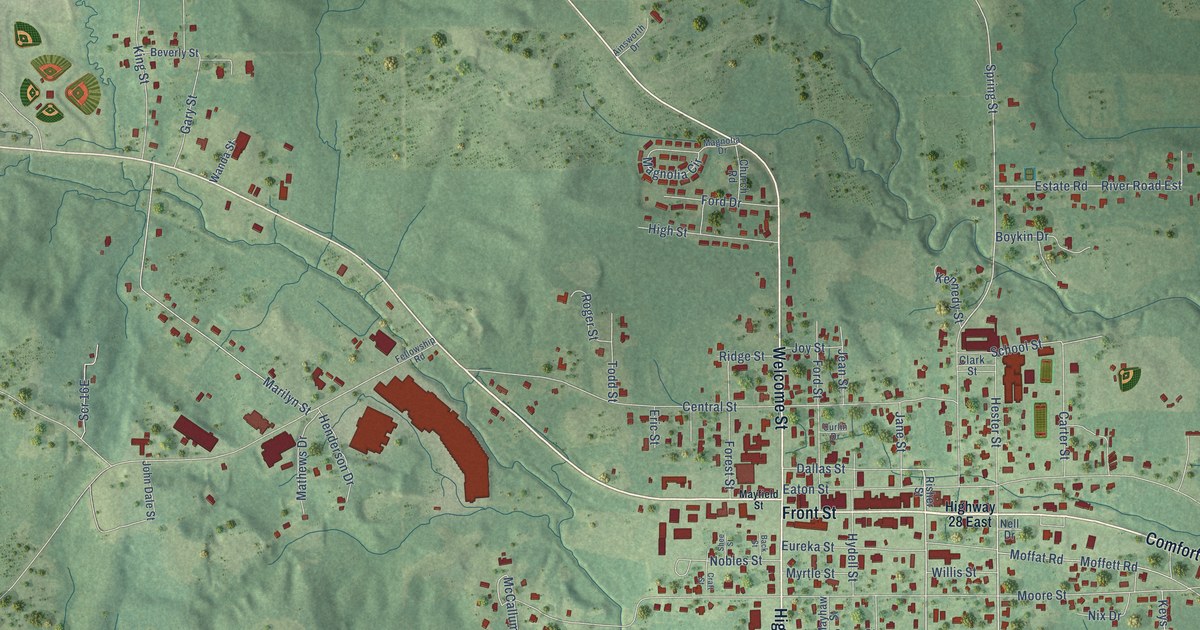 Map of Taylorsville, Mississippi in 2026