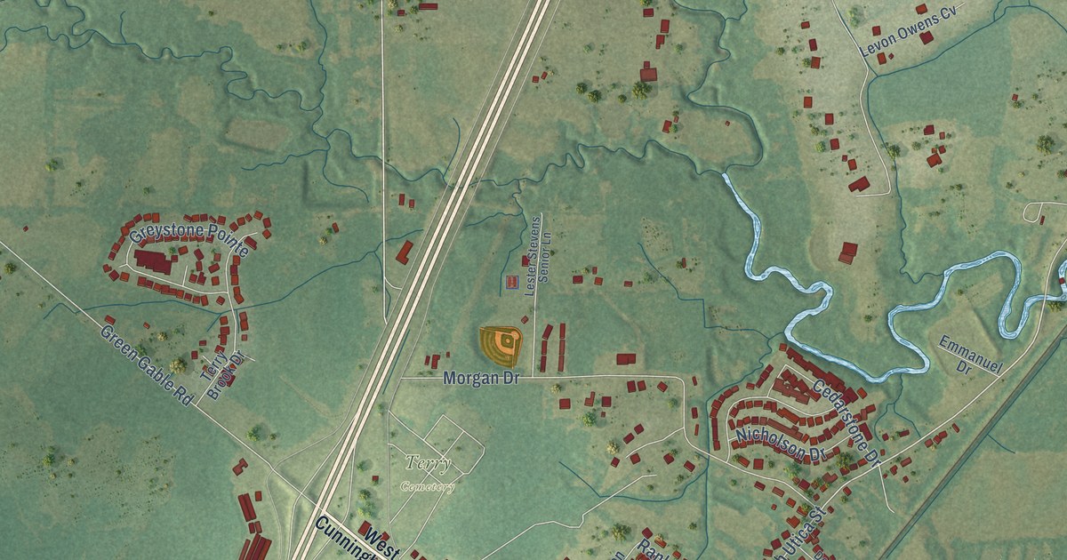 Map of Terry, Mississippi in 2026