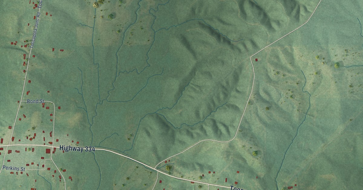 Map of Toccopola, Mississippi in 2026