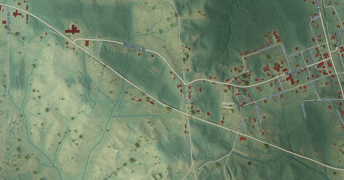 Map of Vaiden, Mississippi in 2026