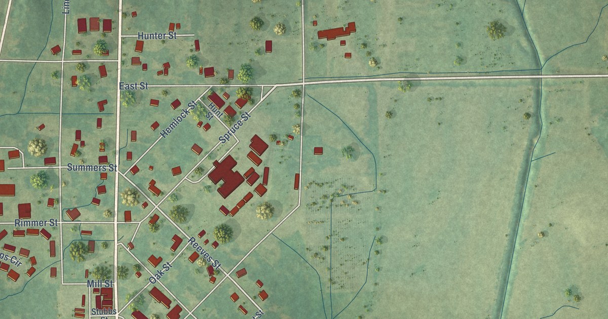 Map of Walnut Grove, Mississippi in 2026