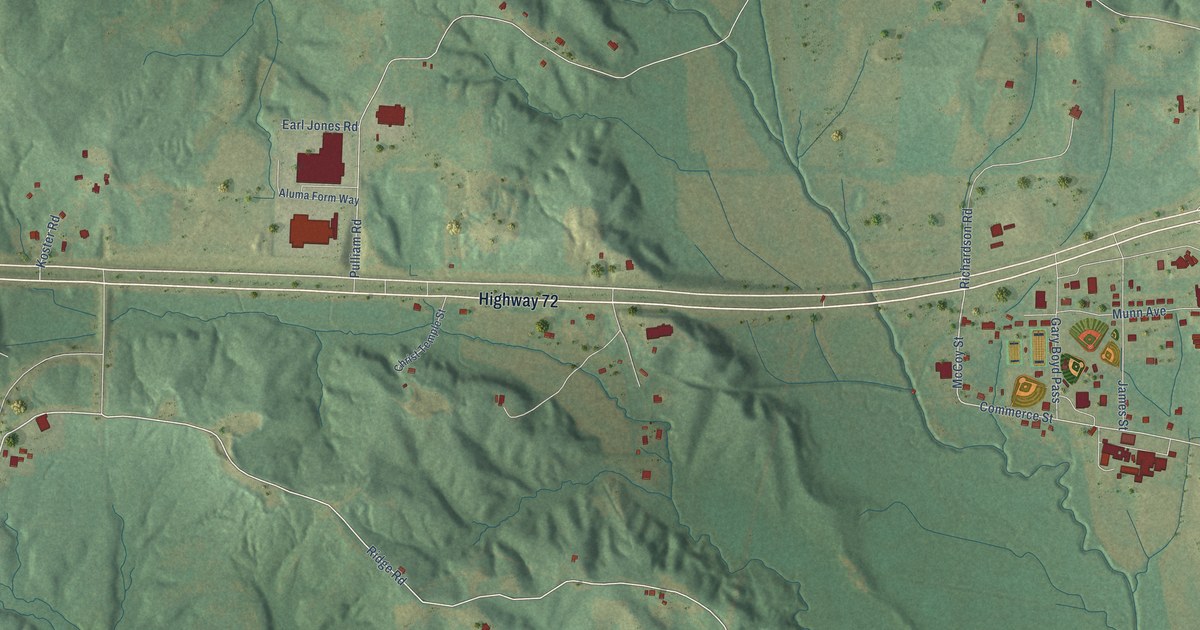 Map of Walnut, Mississippi in 2026