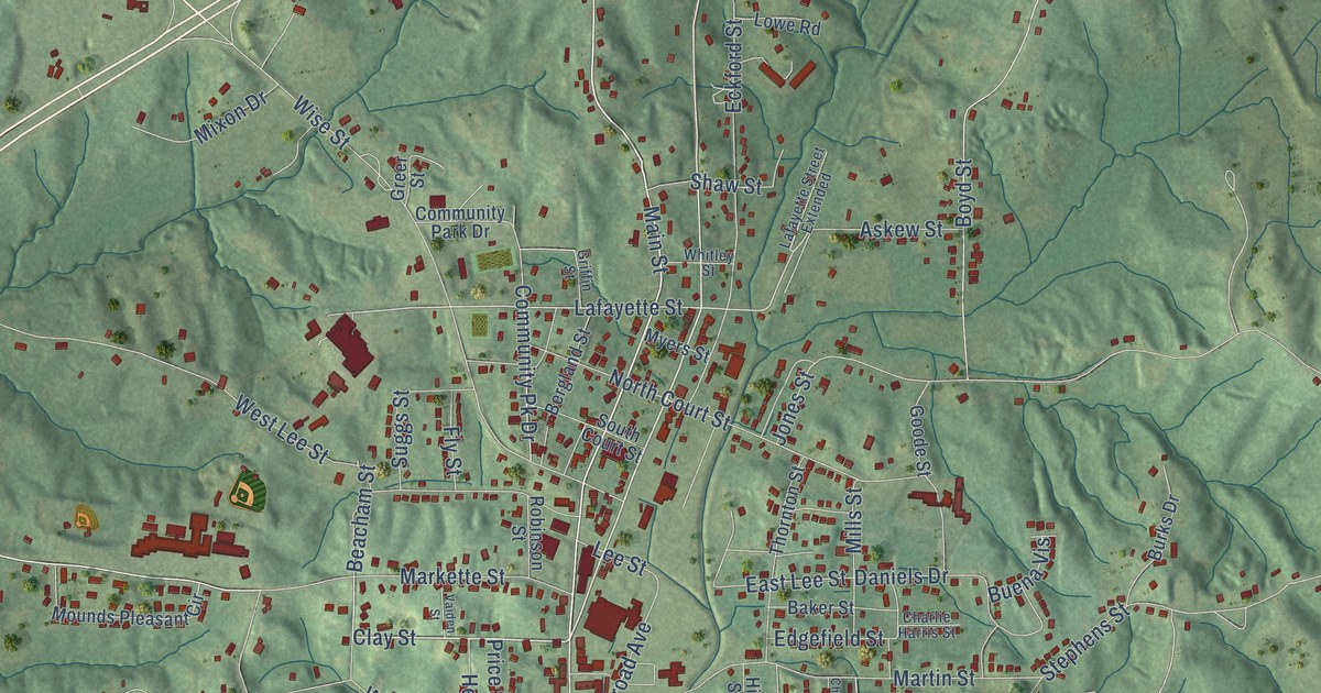 Map of Water Valley, Mississippi in 2026
