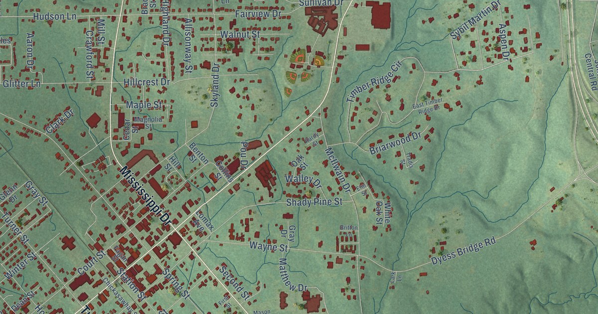 Map of Waynesboro, Mississippi in 2026