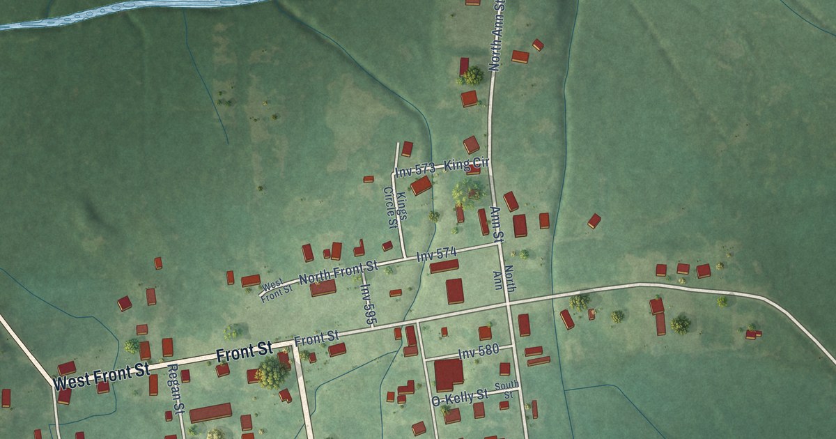 Map of Weir, Mississippi in 2026