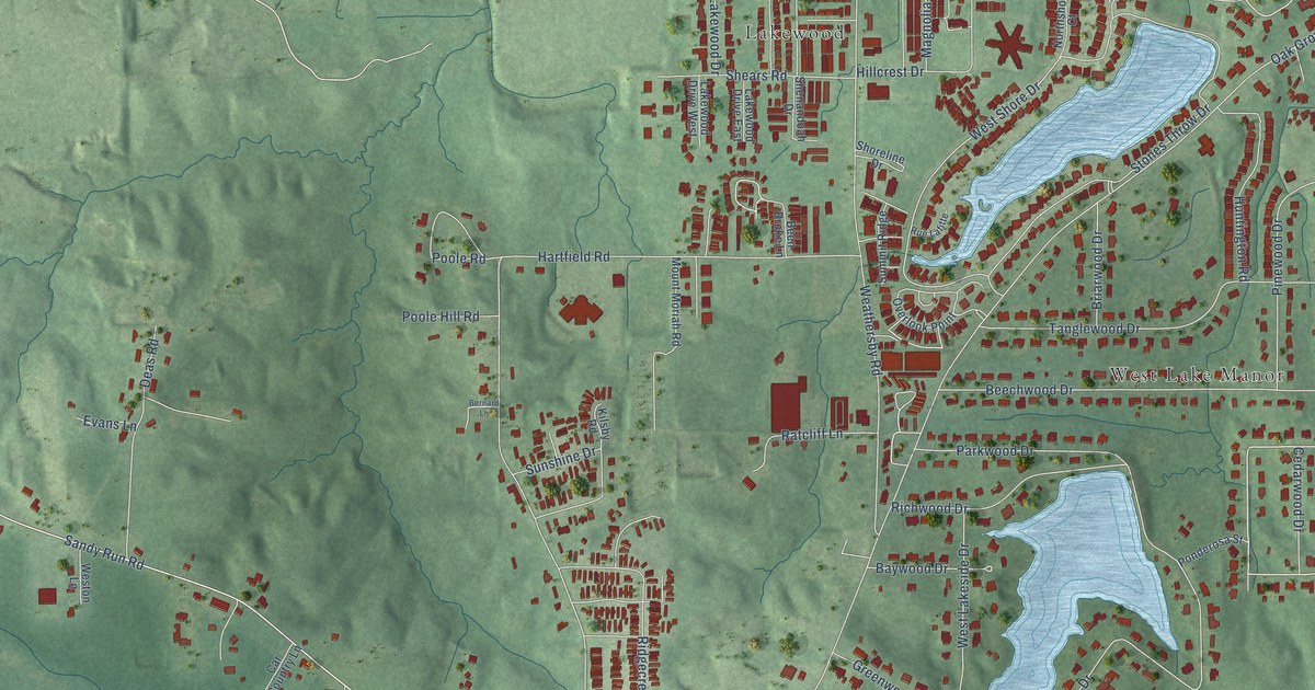 Map of West Hattiesburg, Mississippi in 2026