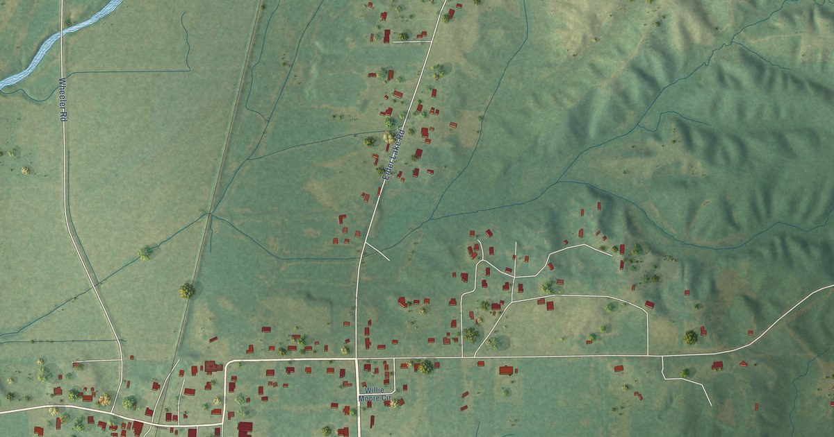 Map of Wheeler, Mississippi in 2026