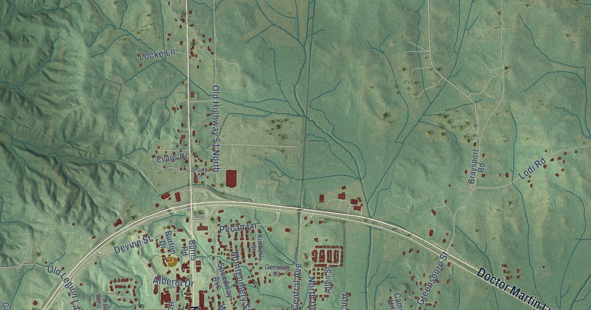 Map of Winona, Mississippi in 2026