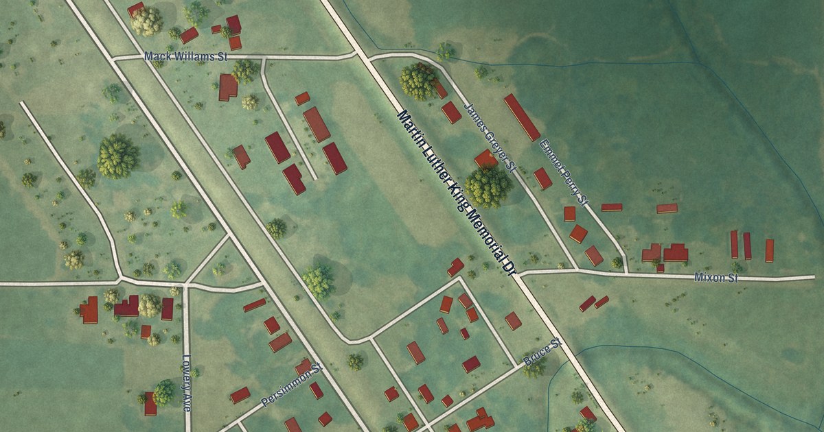 Map of Winstonville, Mississippi in 2026