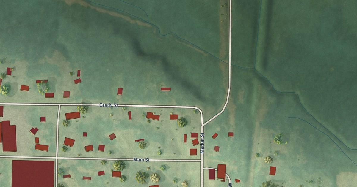 Map of Woodland, Mississippi in 2026