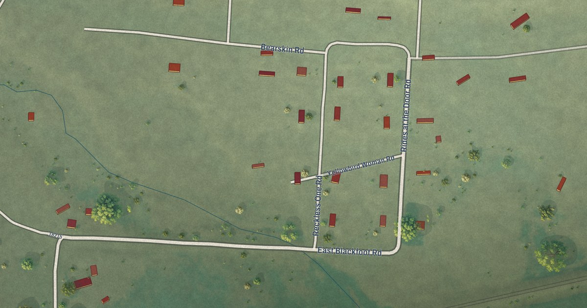 Map of Blackfoot, Montana in 2026