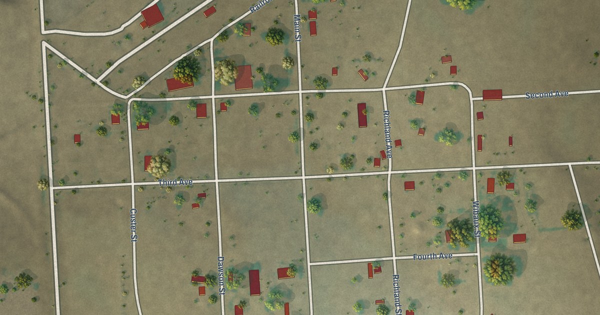 Map of Brockway, Montana in 2026