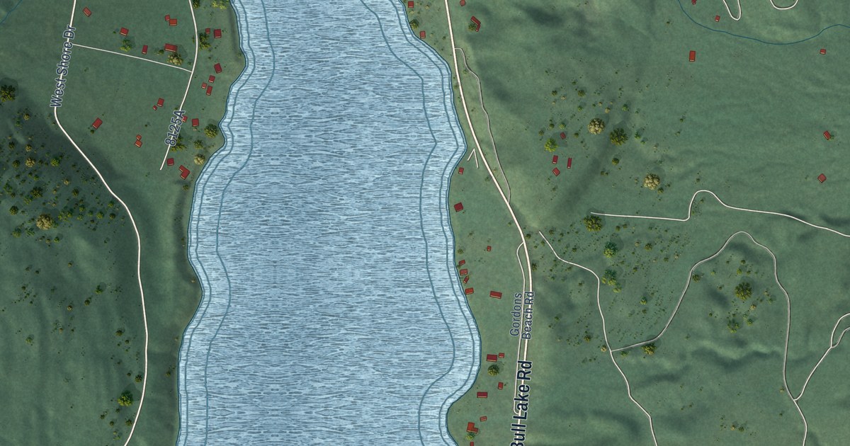 Map of Bull Lake, Montana in 2026