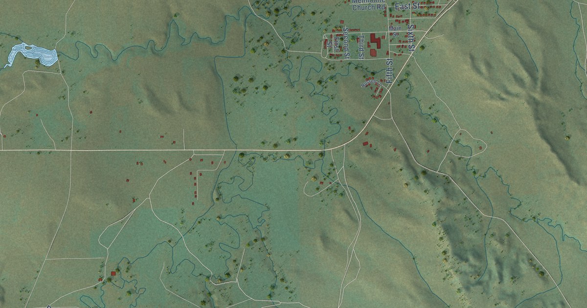 Map of Busby, Montana in 2026