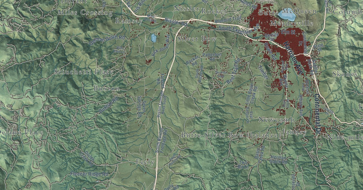 Map of Butte-Silver Bow, Montana in 2026