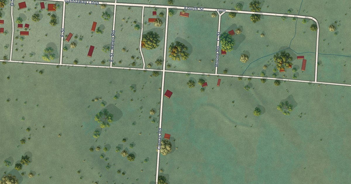 Map of Camas, Montana in 2026