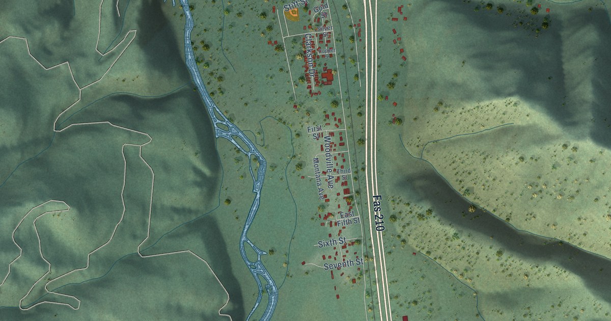 Map of Clinton, Montana in 2026