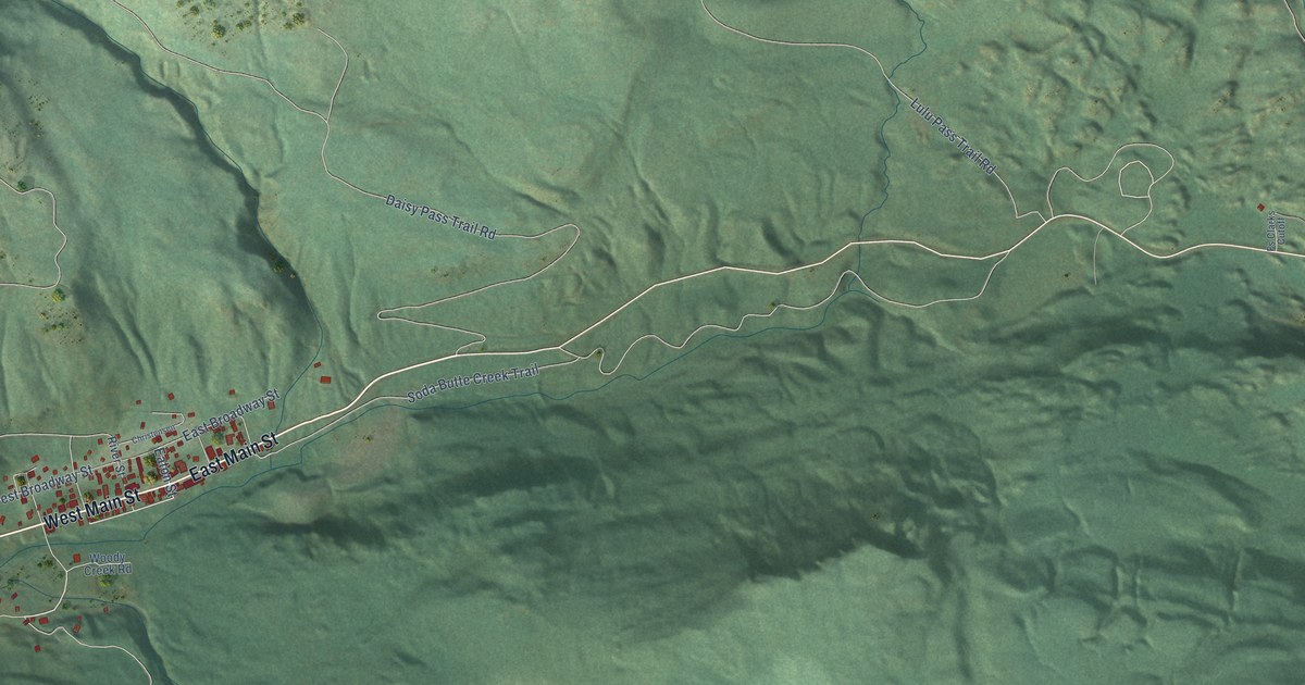 Map of Cooke City, Montana in 2026