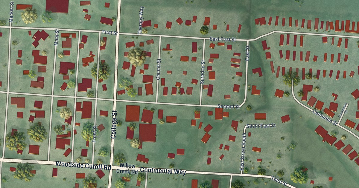 Map of Corvallis, Montana in 2026
