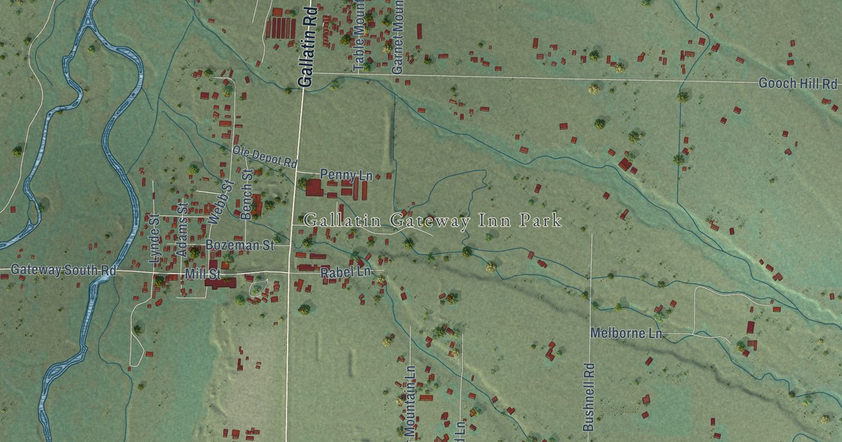 Map of Gallatin Gateway, Montana in 2026