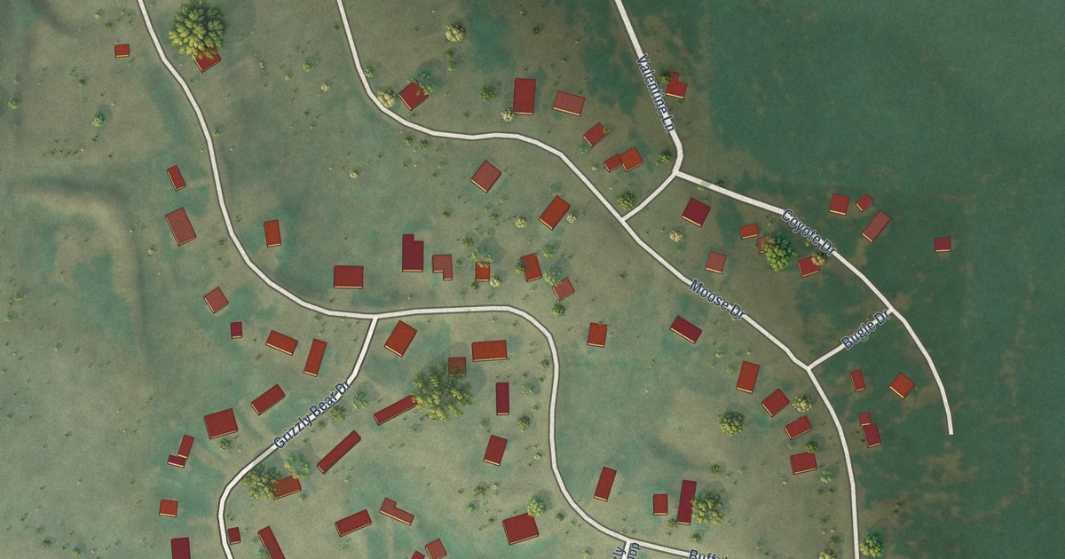 Map of Hebgen Lake Estates, Montana in 2026