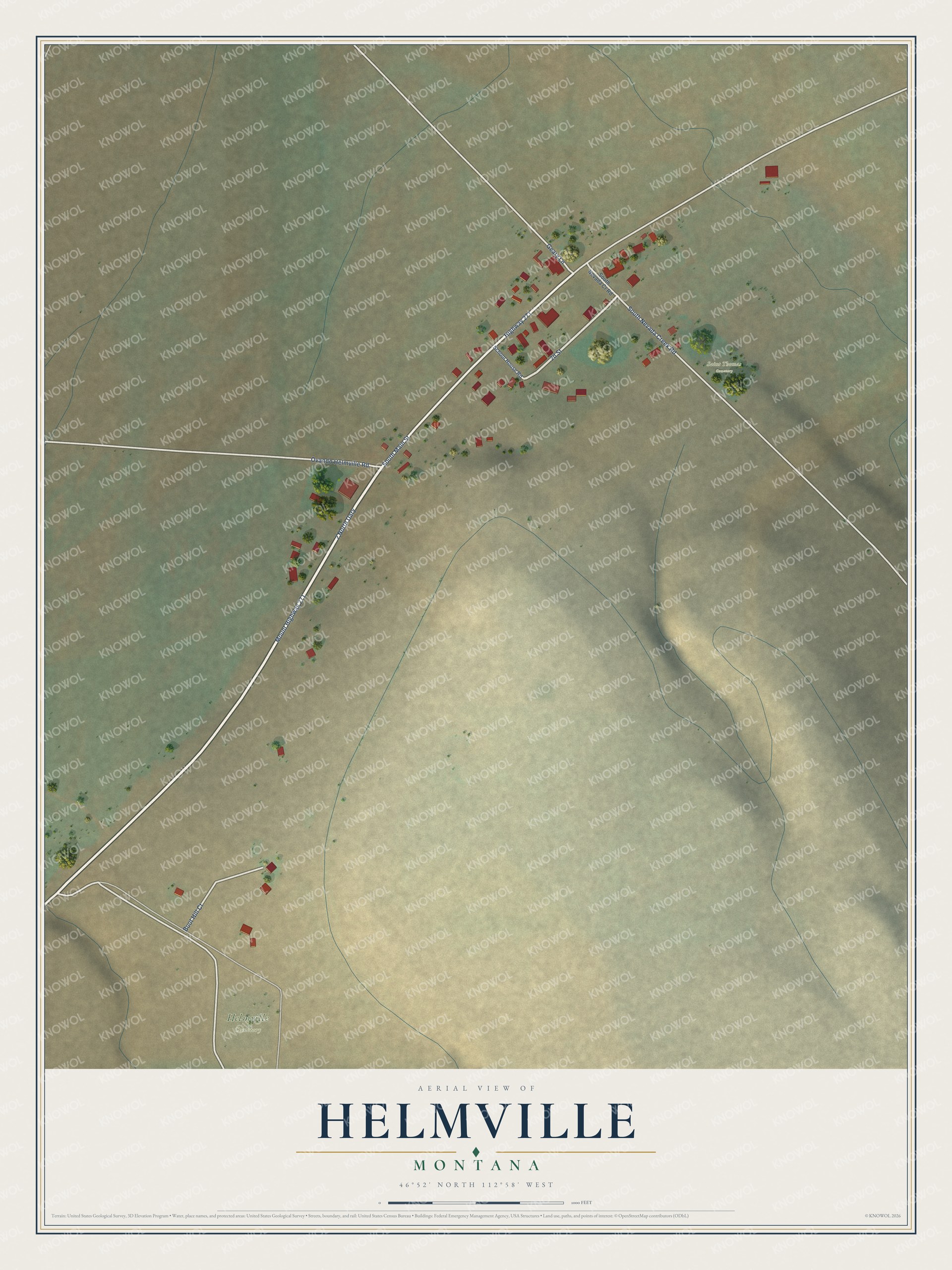 Watermarked full-map preview of Helmville, Montana