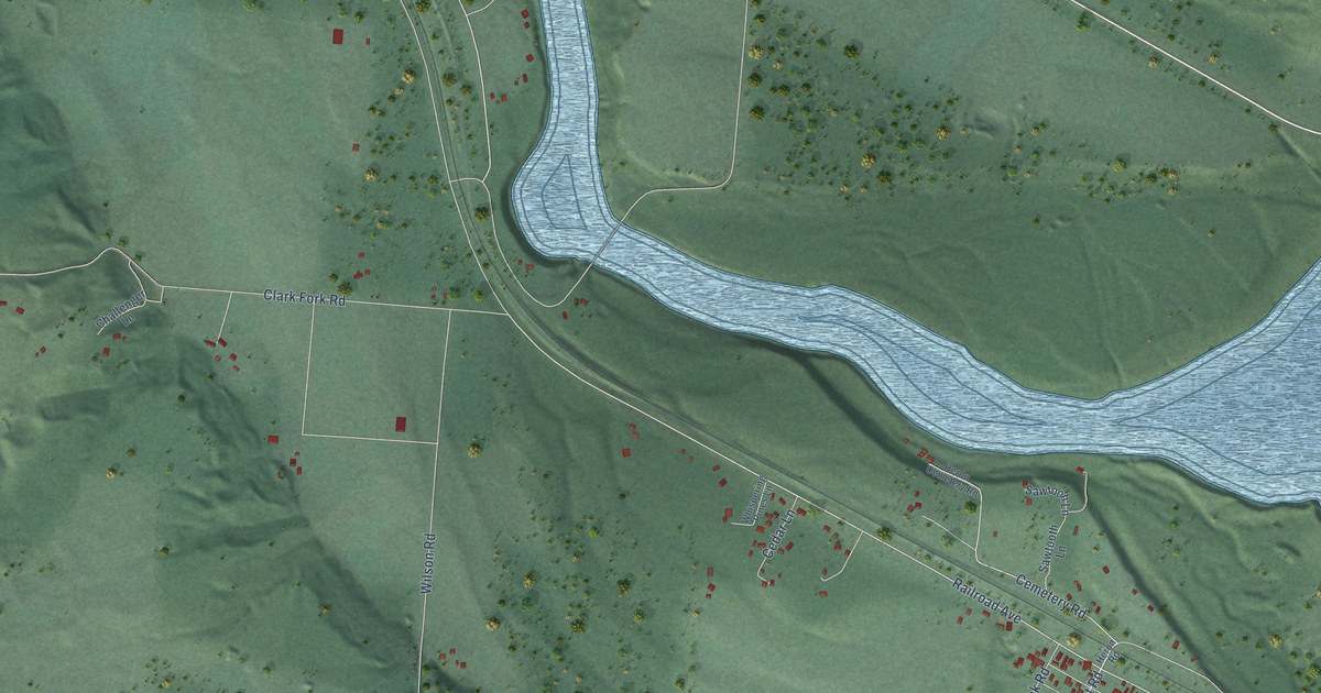 Map of Heron, Montana in 2026