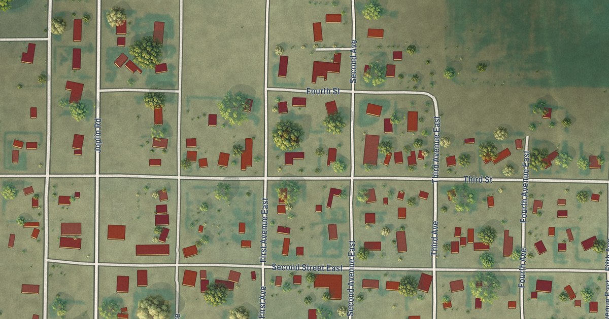 Map of Joplin, Montana in 2026