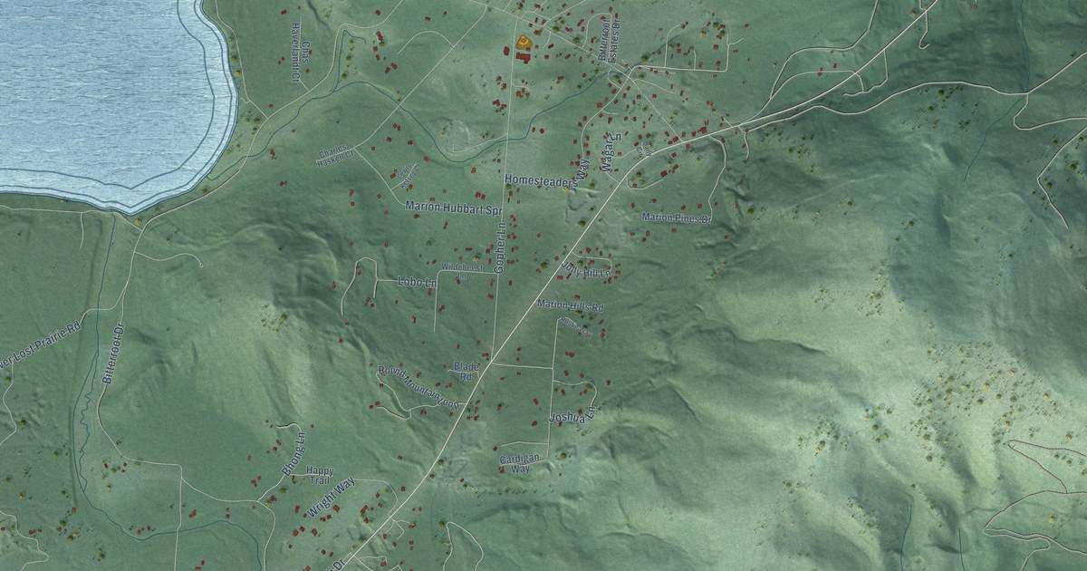 Map of Marion, Montana in 2026