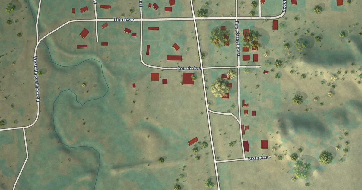 Map of Musselshell, Montana in 2026