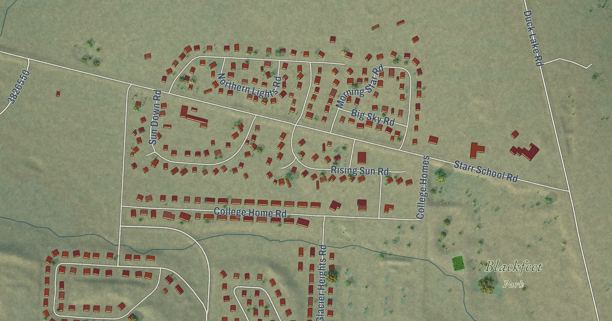 Map of North Browning, Montana in 2026