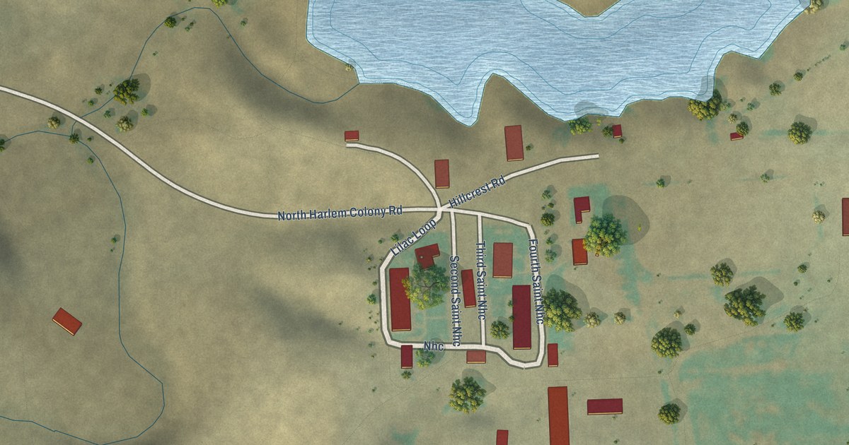 Map of North Harlem Colony, Montana in 2026