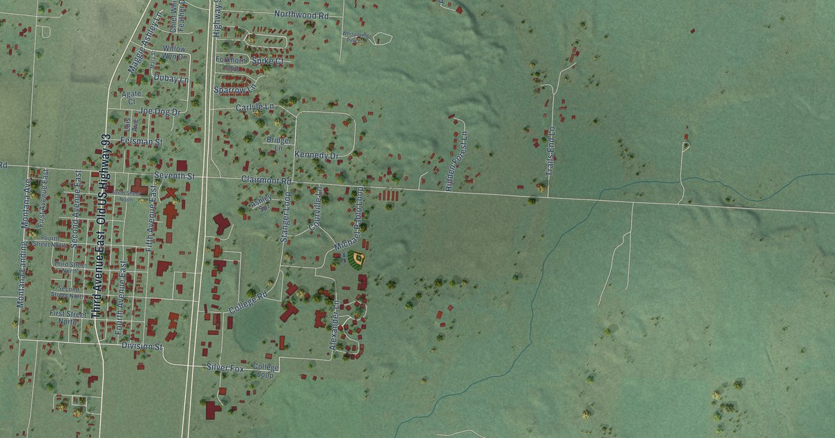Map of Pablo, Montana in 2026