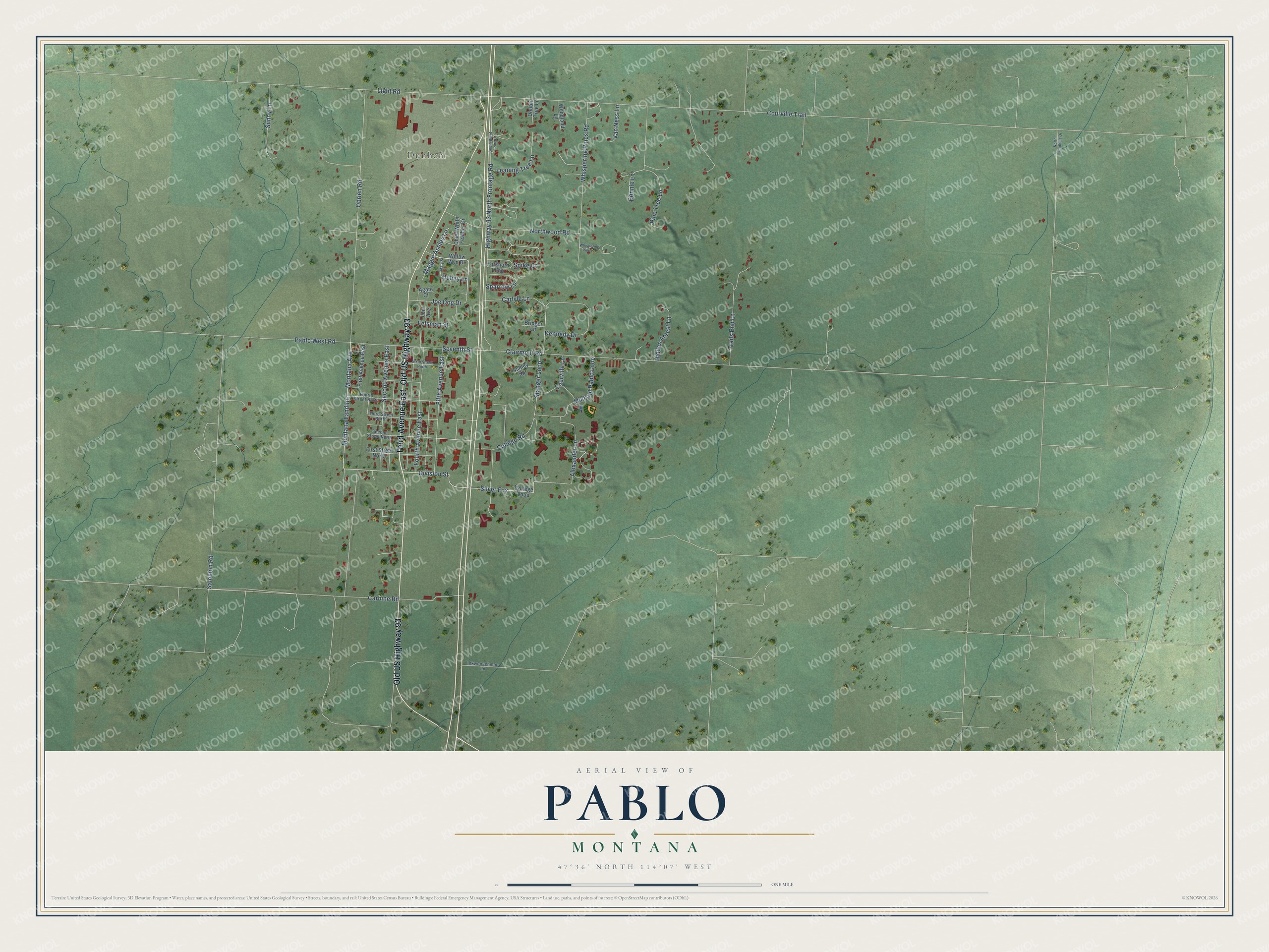 Watermarked full-map preview of Pablo, Montana