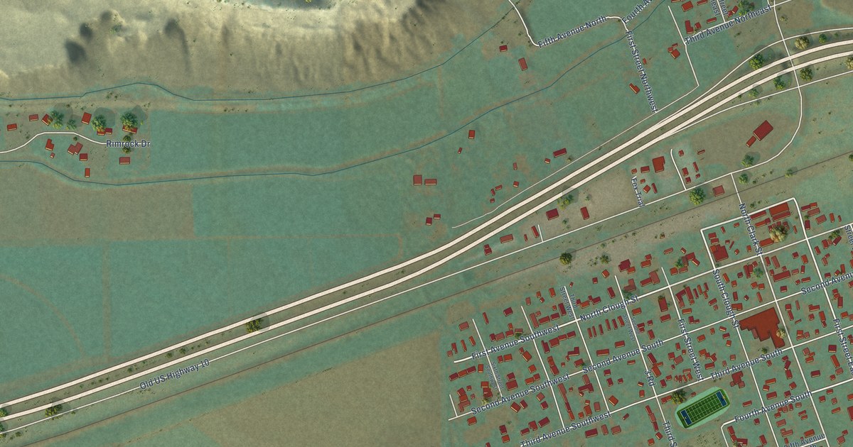 Map of Park City, Montana in 2026
