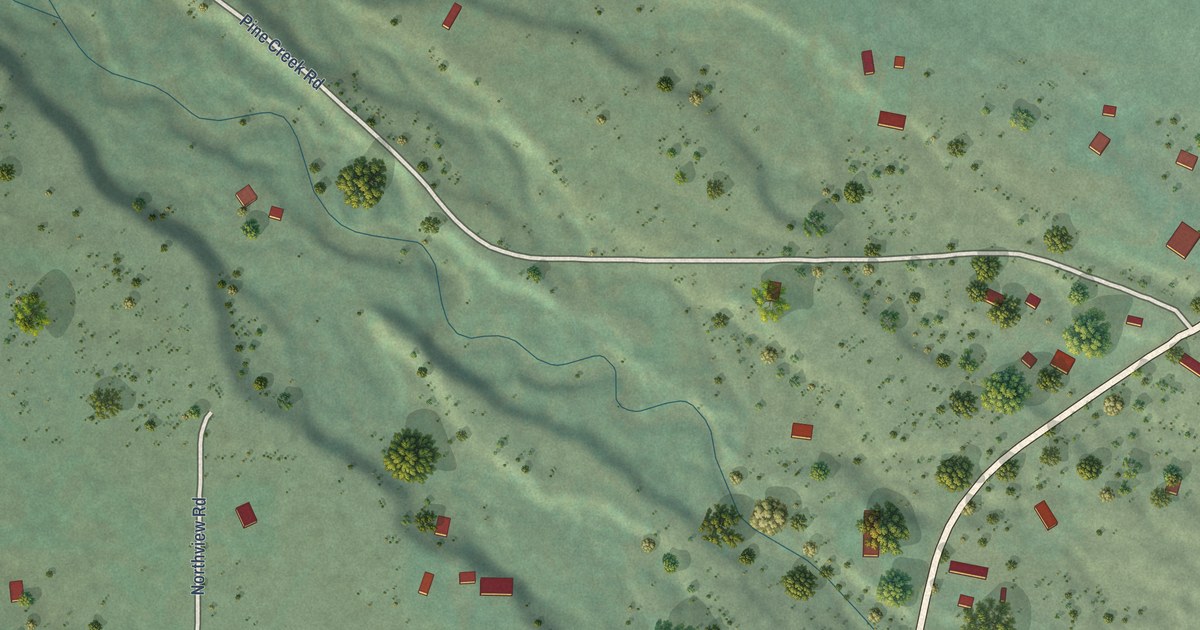 Map of Pine Creek, Montana in 2026