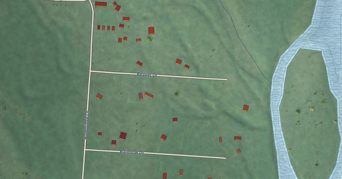 Map of Polebridge, Montana in 2026