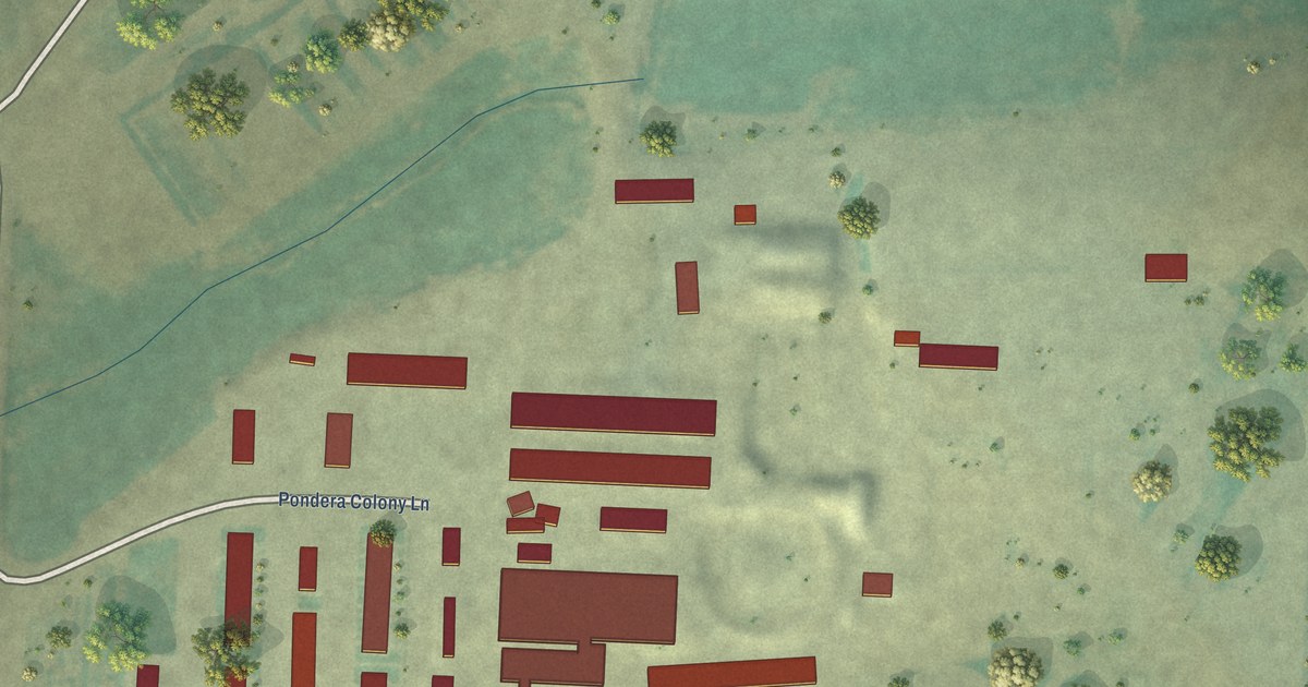 Map of Pondera Colony, Montana in 2026