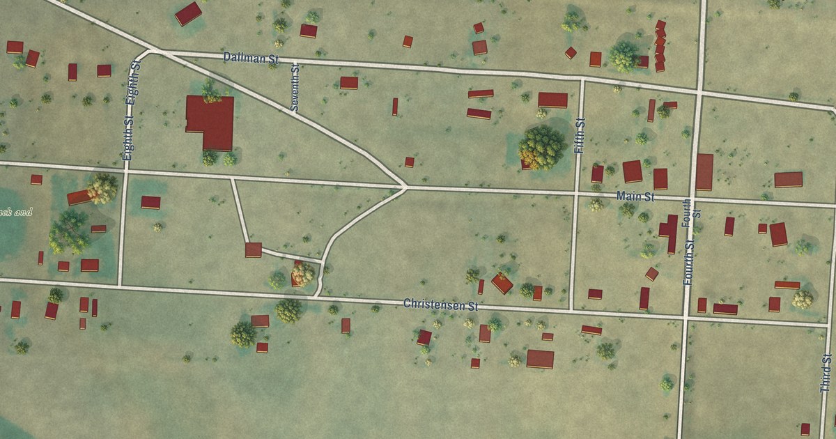 Map of Rapelje, Montana in 2026