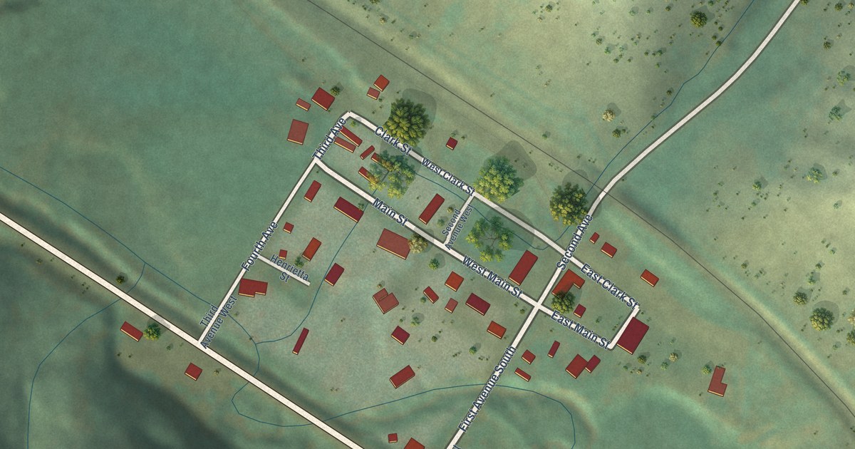 Map of Raynesford, Montana in 2026
