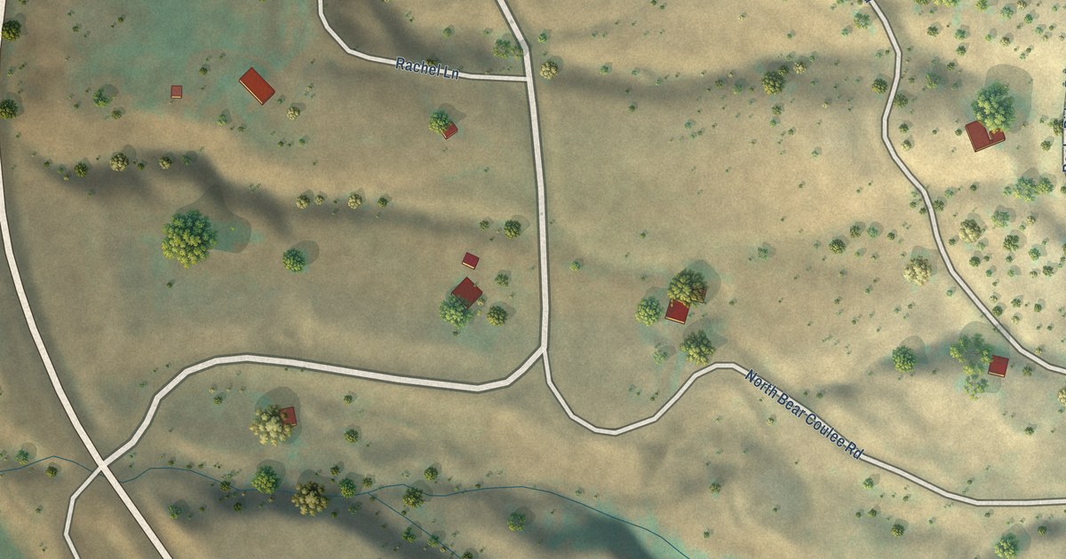 Map of Riceville, Montana in 2026