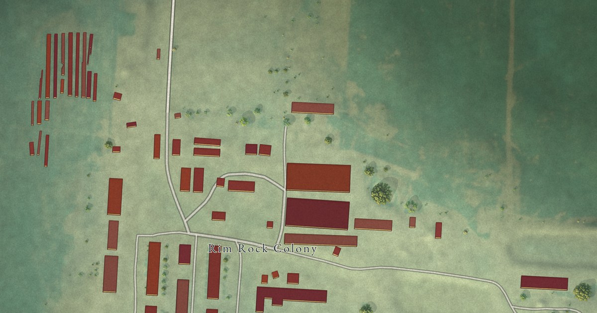 Map of Rimrock Colony, Montana in 2026