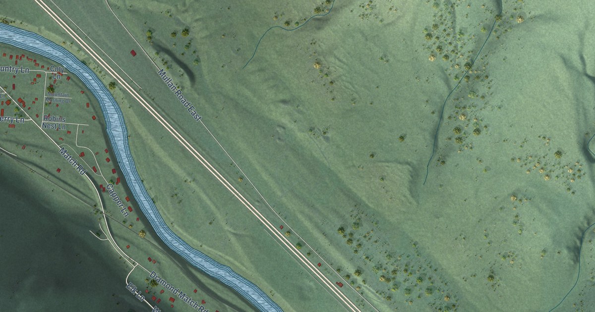 Map of Riverbend, Montana in 2026