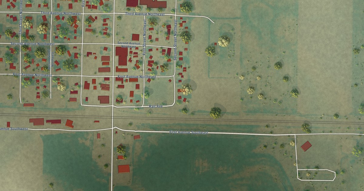 Map of Rudyard, Montana in 2026