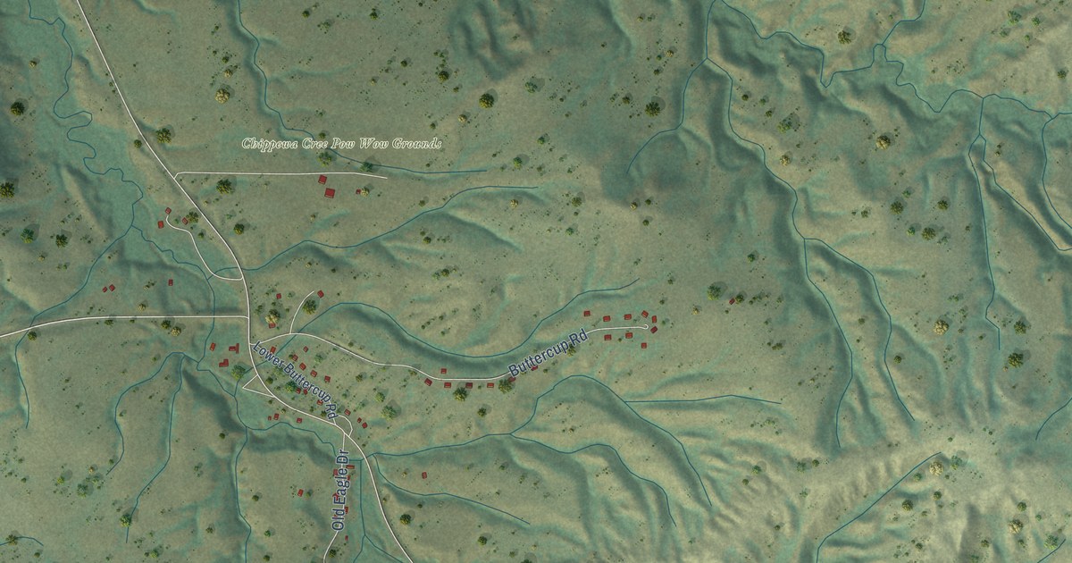 Map of Sangrey, Montana in 2026